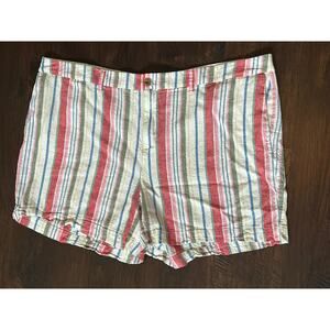 Old Navy Striped Linen Blend Shorts; Woman’s Size 26 Plus 5” Inseam